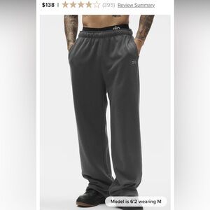 NWY ALO Yoga Men's Straight Leg Charcoal Sweatpants